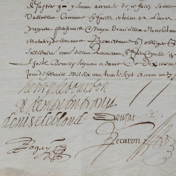 Constitution de rente sur des seigneuries en Berry, signée par le prince de Condé