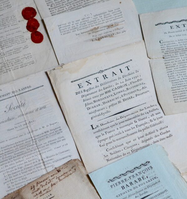 10 imprimés des XVIIe, XVIIIe et XIXe siècles sur les Landes