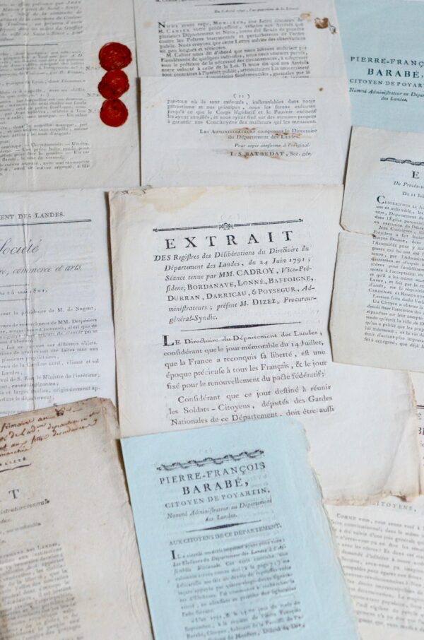 10 imprimés des XVIIe, XVIIIe et XIXe siècles sur les Landes