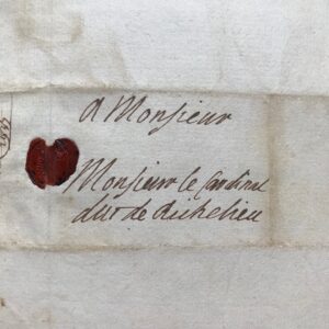 Belle lettre de la duchesse de Lorraine adressée au Cardinal de Richelieu