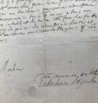 Rare lettre de la duchesse d'Aiguillon, célèbre salonnière, à Arnauld de Pomponne