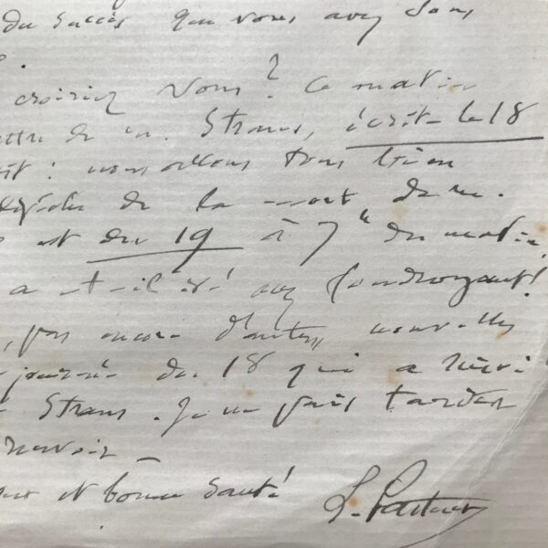 Pasteur doute des causes de la mort de son collaborateur Louis Thuillier