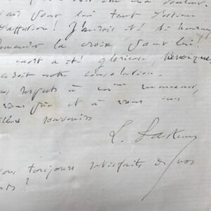 Pasteur affligé par la perte de son collaborateur Louis Thuillier