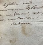 6 lettres du duc Decazes, l'une recommandant Brillat-Savarin