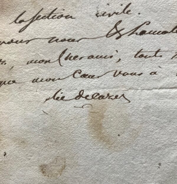 6 lettres du duc Decazes, l'une recommandant Brillat-Savarin