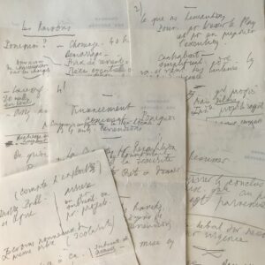 Notes préparatoires de Léon Blum pour son discours sur les grands travaux