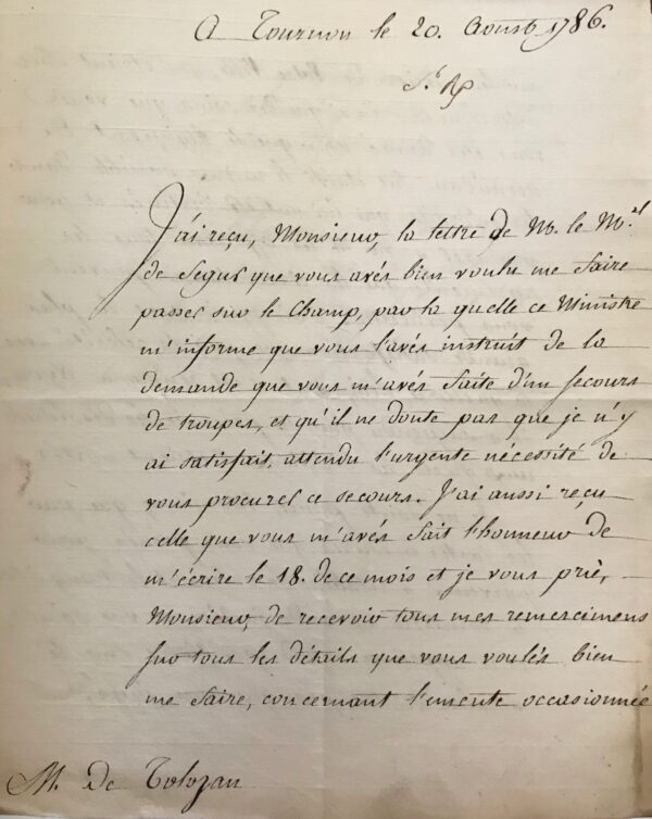 La Révolte des Deux Sous, à Lyon, réprimée par le régiment de Gévaudan