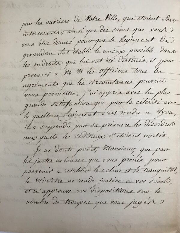 La Révolte des Deux Sous, à Lyon, réprimée par le régiment de Gévaudan