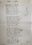Manuscrit de Georges Pioch intitulé "Ballade des Ancêtres"