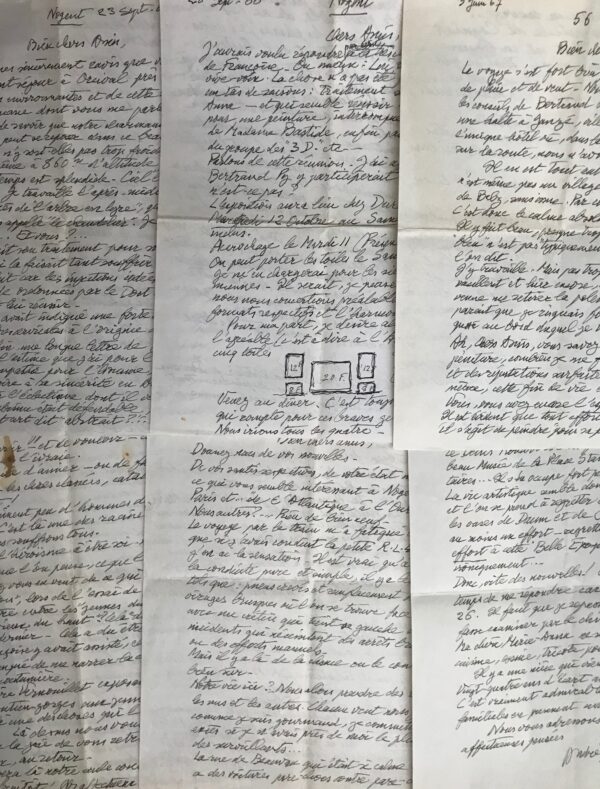 Belle correspondance du peintre André Strauss