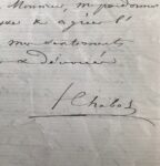 Candidature de François Chabas au poste de conservateur du musée Égyptien du Louvre