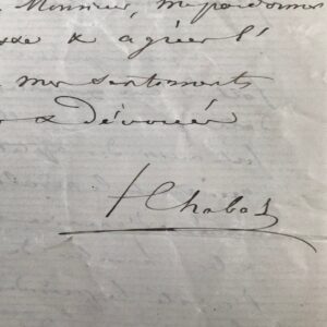 Candidature de François Chabas au poste de conservateur du musée Égyptien du Louvre