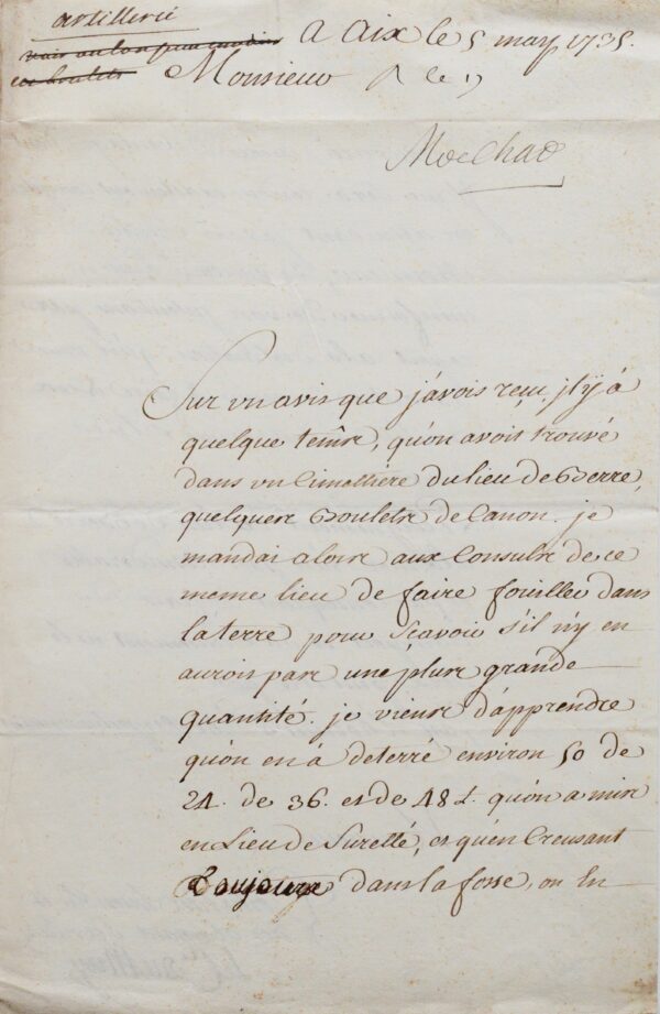 Des boulets de canon découverts dans le cimetière de Berre