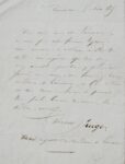 Rare lettre inédite de Victor Hugo à Lamartine lors de son voyage avec Nodier