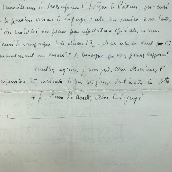 Dom Pierre Basset, abbé de Ligugé, évoque les religieux combattants