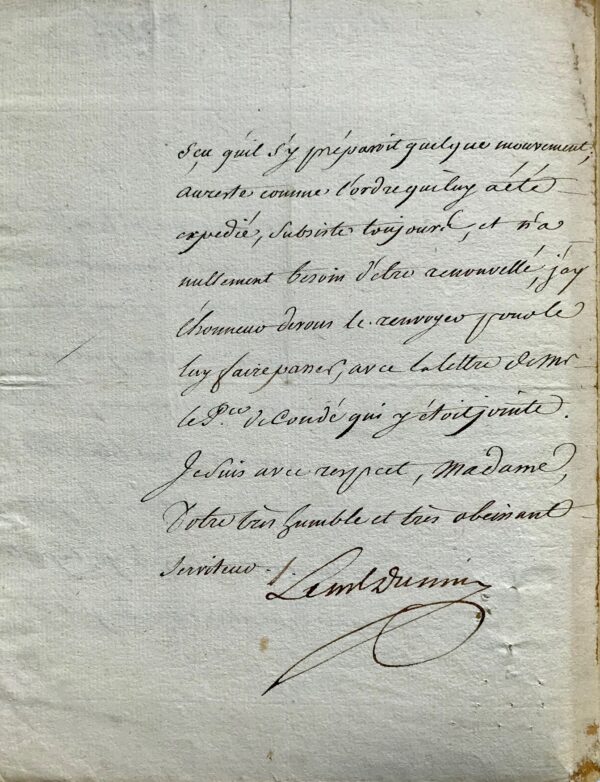 Le maréchal du Muy se félicite de la répression de "La guerre des farines", à Reims, en 1775