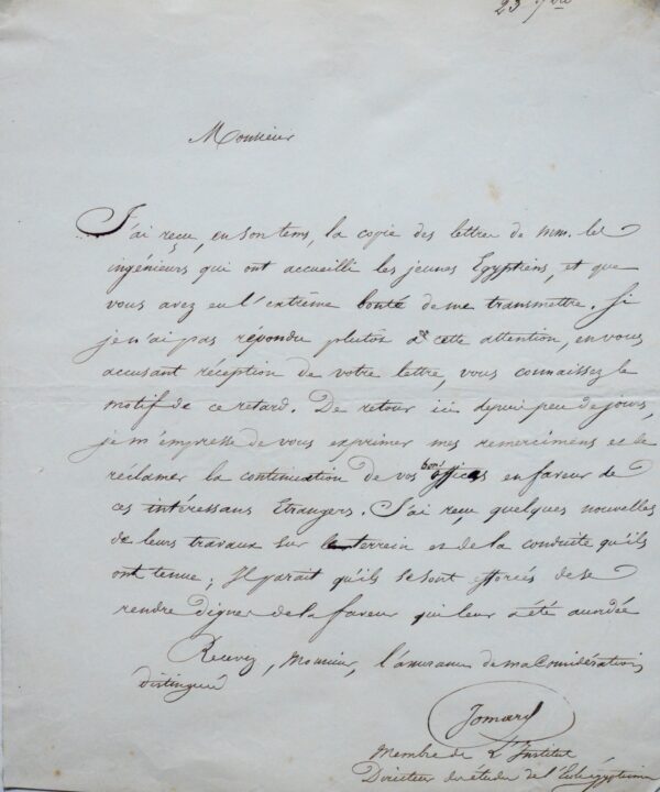 L'archéologue Jomard supervise les travaux d'ingénieurs égyptiens