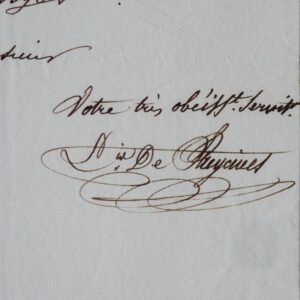 Lettre du navigateur Louis de Freycinet à Nicolas Noirot, de la Société de Géographie