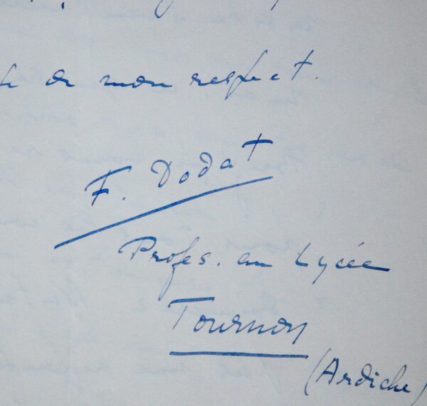 François Dodat oeuvre pour la mémoire de Mallarmé à Tournon