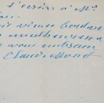 Exceptionnelle lettre de Monet à Clemenceau, annulant la donation des Nymphéas