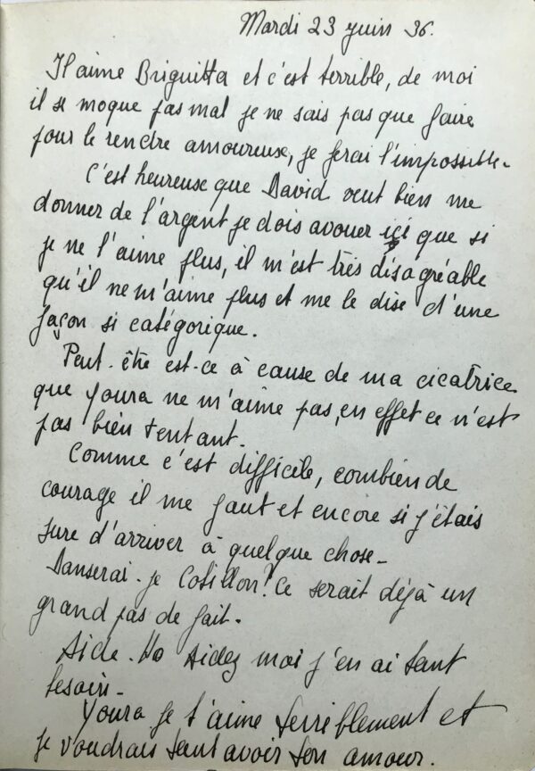 Journal intime d'une danseuse des ballets russes, 1936-1937