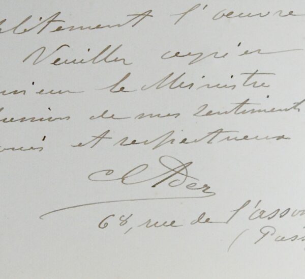 Clément Ader met ses travaux d'aviation au service de son pays