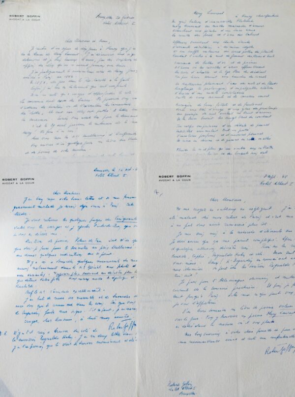 Robert Goffin évoque l'Académie Mallarmé et ses recherches sur Méry Laurent