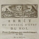Arrêt du Conseil d'État du Roi établissant une nouvelle Compagnie des Indes