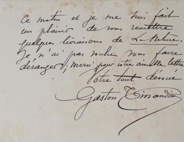 Tissandier rédige un article sur l'empereur Don Pedro II