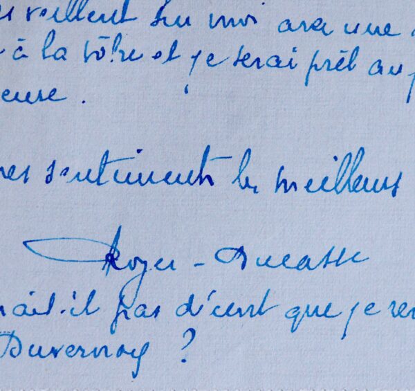 Trois lettres du compositeur Jean Roger-Ducasse