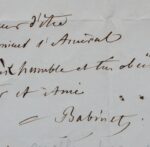 L'astronome Jacques Babinet recommande le colonel Peytier