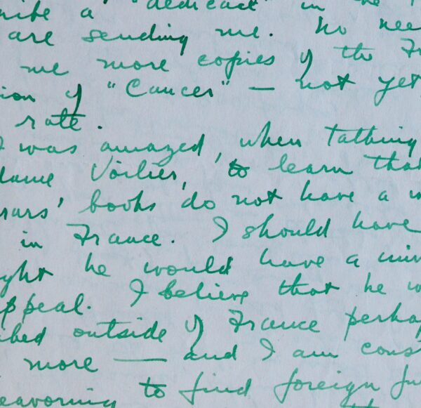 Henry Miller évoque ses livres, ses éditeurs, ses amis, la situation en Europe