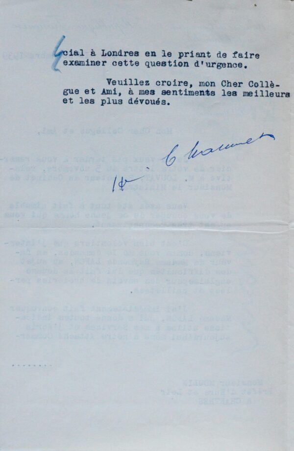 Jean Moulin aide la femme de son grand ami, l'aviateur Maurice Bellonte