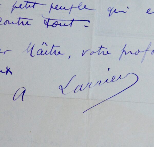 De Montréal, Albert Larrieu adresse à Richepin une chanson sur les blessures de l'Europe