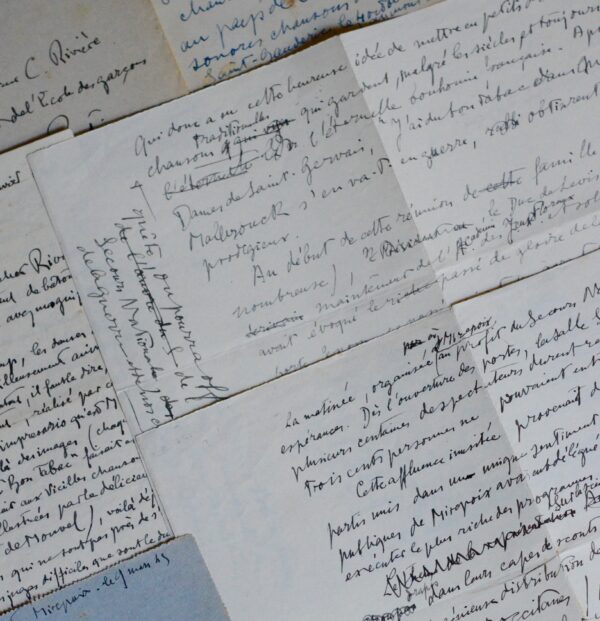 Belle correspondance de 5 lettres de Raymond Escholier