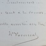 Lettre de Léon Bonnat à Lapierre, directeur du Nouvelliste de Rouen