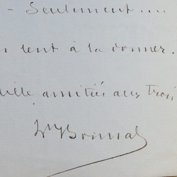 Lettre de Léon Bonnat à Lapierre, directeur du Nouvelliste de Rouen