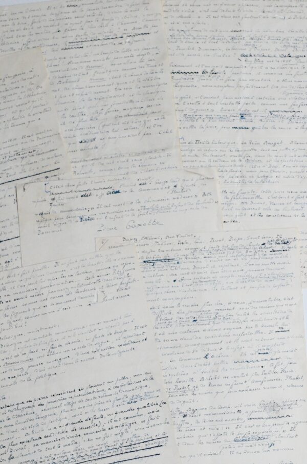 Manuscrit de Pierre Gaxotte consacré à Théophile Gautier, intitulé  "Le Forçat du feuilleton"