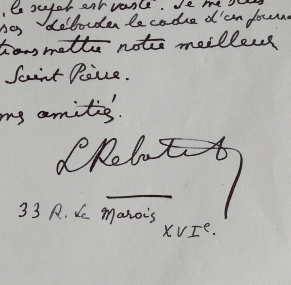 Rebatet évoque le roman politique, Dostoïevski, Nathalie Sarraute, etc.