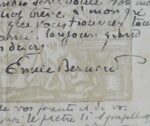 Lettre d'Émile Bernard illustrée d'une magnifique gravure originale