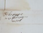 Exceptionnelle lettre d'Anne de Montmorency à la reine Catherine de Médicis