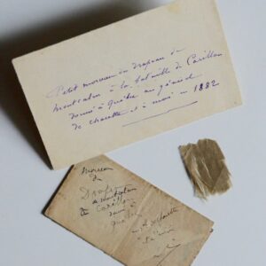 Fragment du drapeau de Montcalm, lors de grande victoire de Fort Carillon