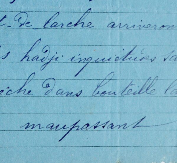 Trois télégrammes de Guy de Maupassant à son ami intime Robert Pinchon