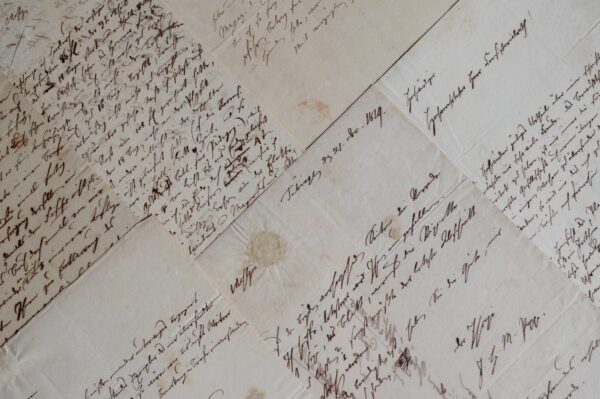 Ensemble de 6 lettres du mathématicien et physicien Johann Heinrich Moritz von Poppe