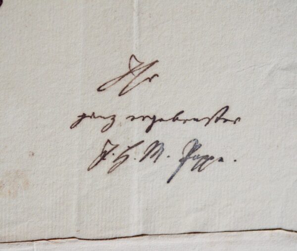 Ensemble de 6 lettres du mathématicien et physicien Johann Heinrich Moritz von Poppe