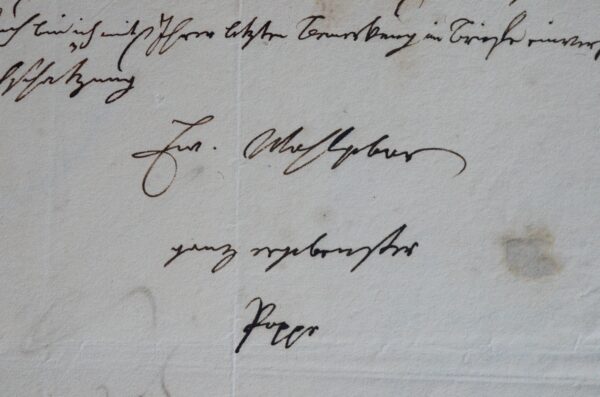 Ensemble de 6 lettres du mathématicien et physicien Johann Heinrich Moritz von Poppe