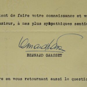 Bernard Grasset évoque son travail d'écrivain