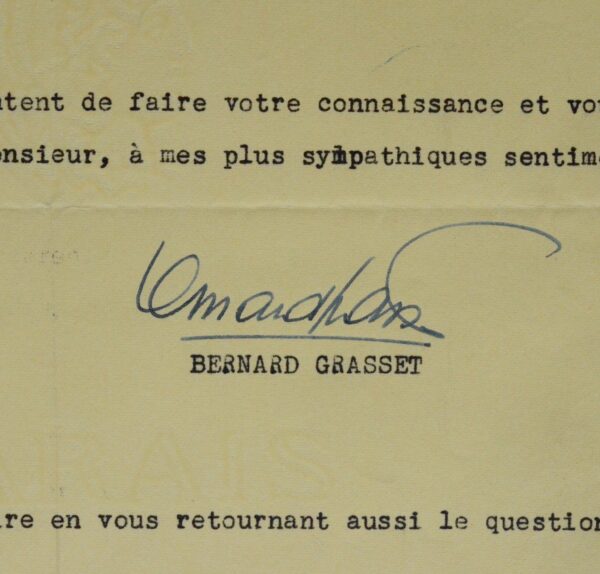 Bernard Grasset évoque son travail d'écrivain
