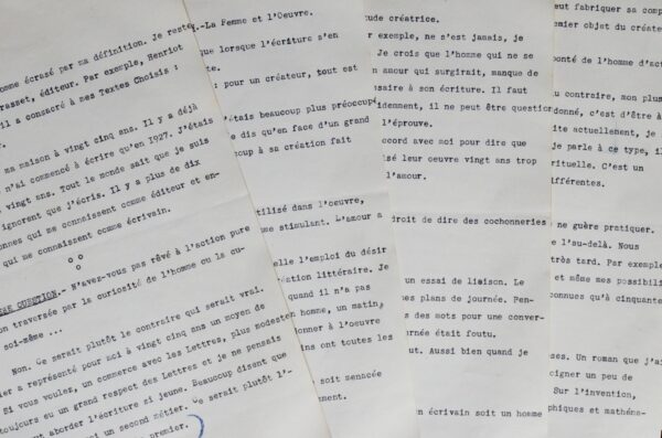 Bernard Grasset évoque son travail d'écrivain