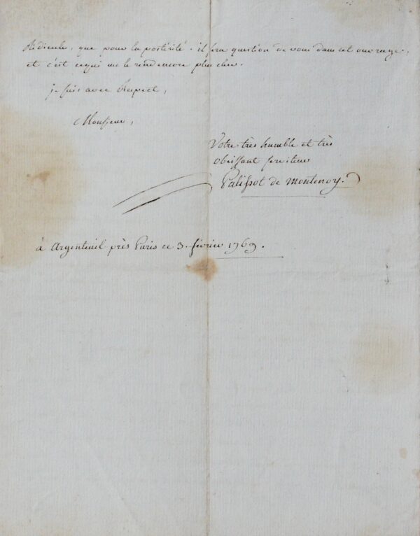 Virulente lettre de Charles Palissot de Montenoy sur les Philosophes